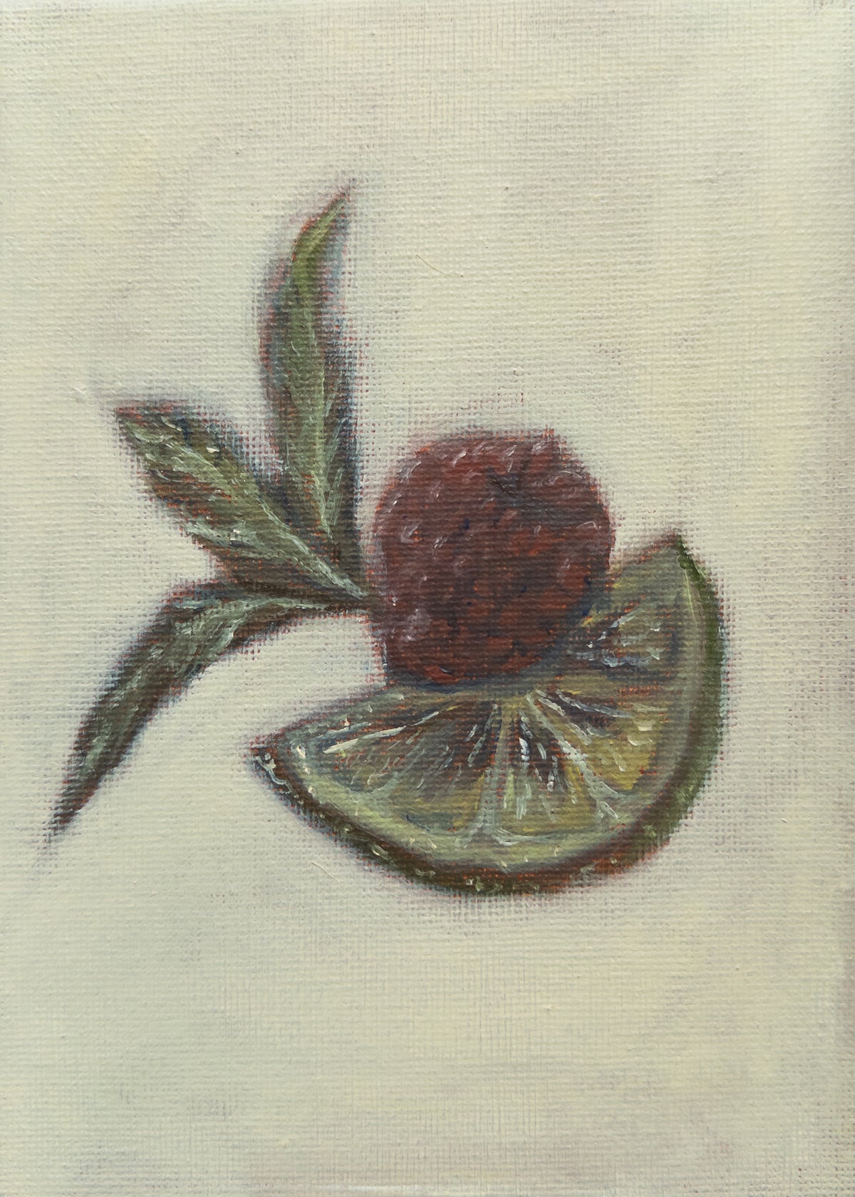 Raspberry Lime Original Oil Painting
