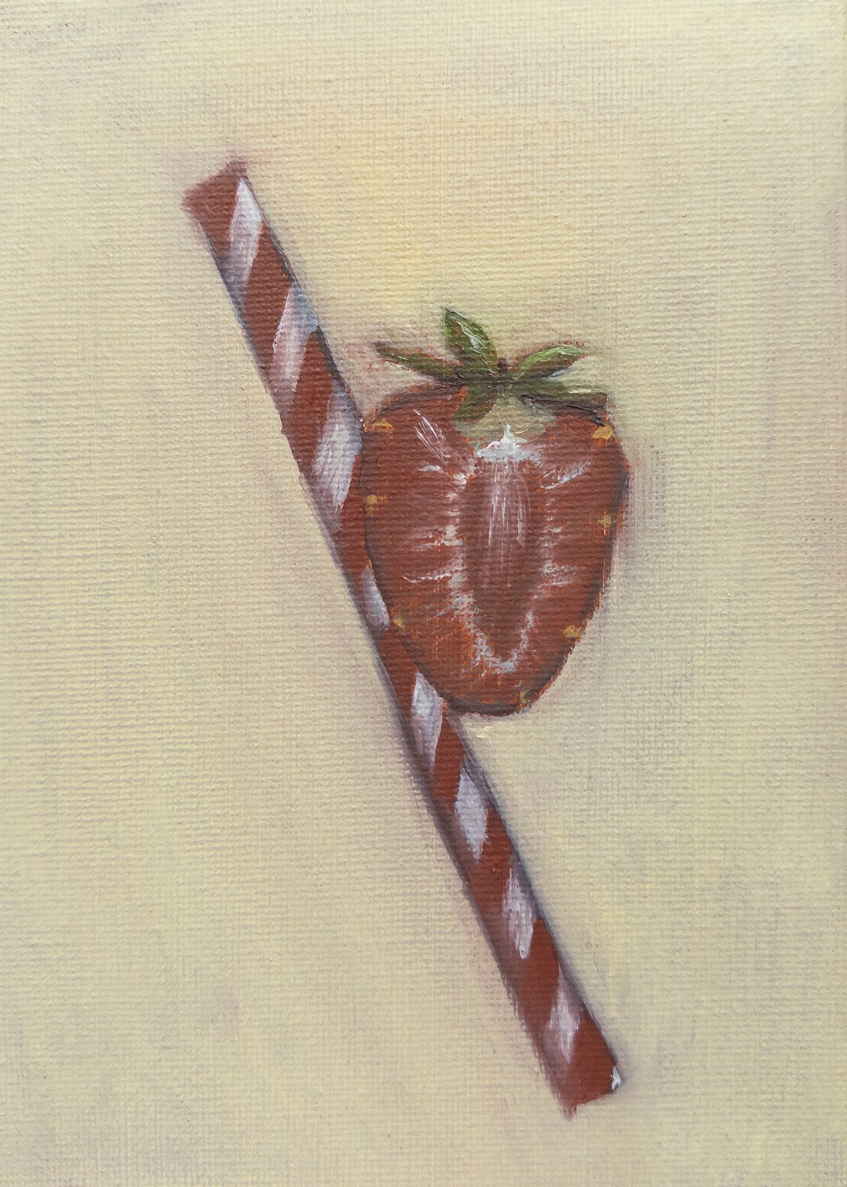 Straw-berry Original Oil Painting