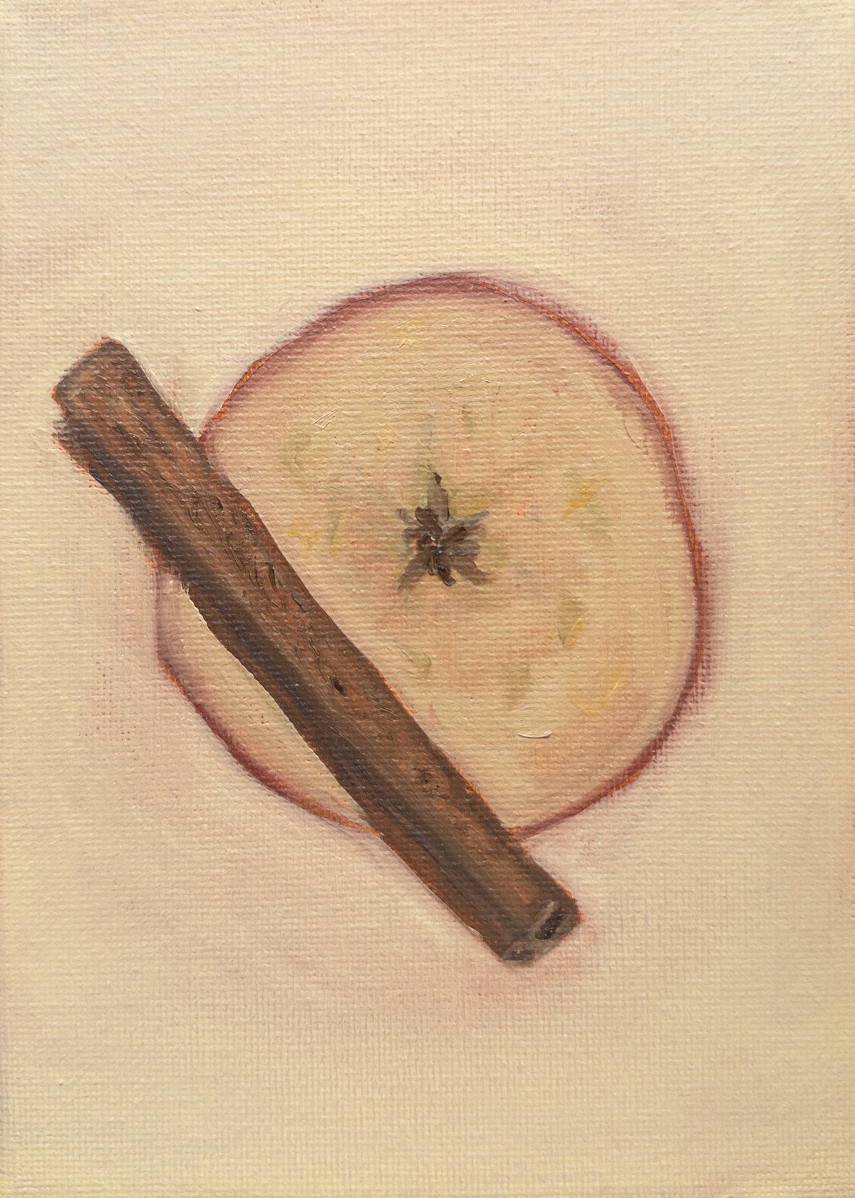 Apple Cinnamon Original Oil Painting