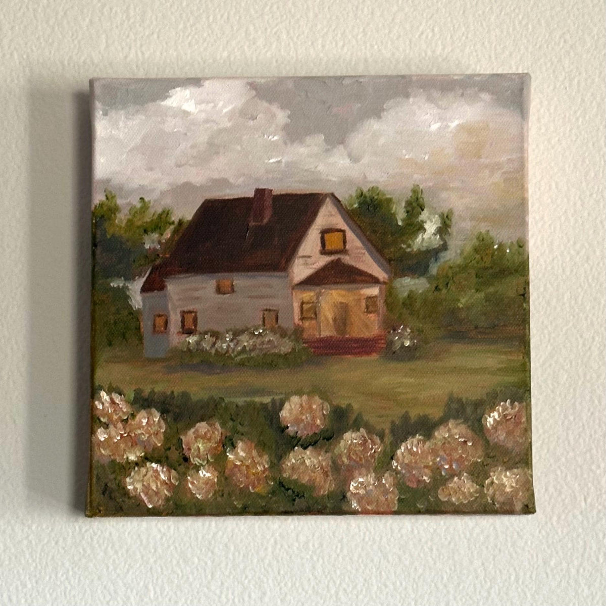 Farmhouse 8x8inch Original in Maple Frame