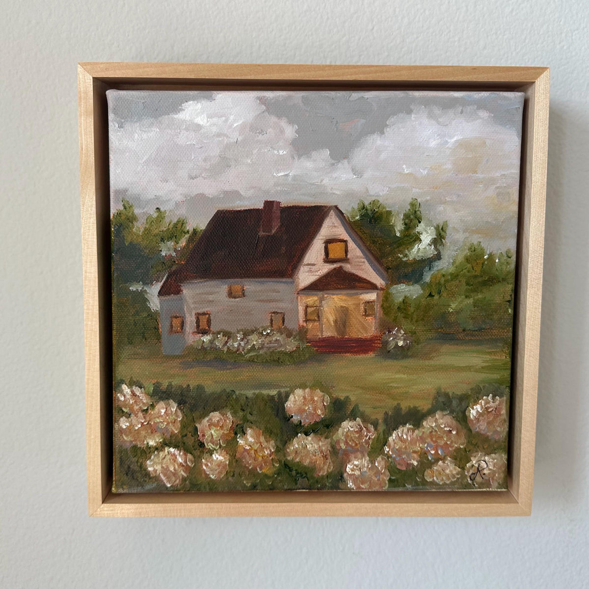 Farmhouse 8x8inch Original in Maple Frame