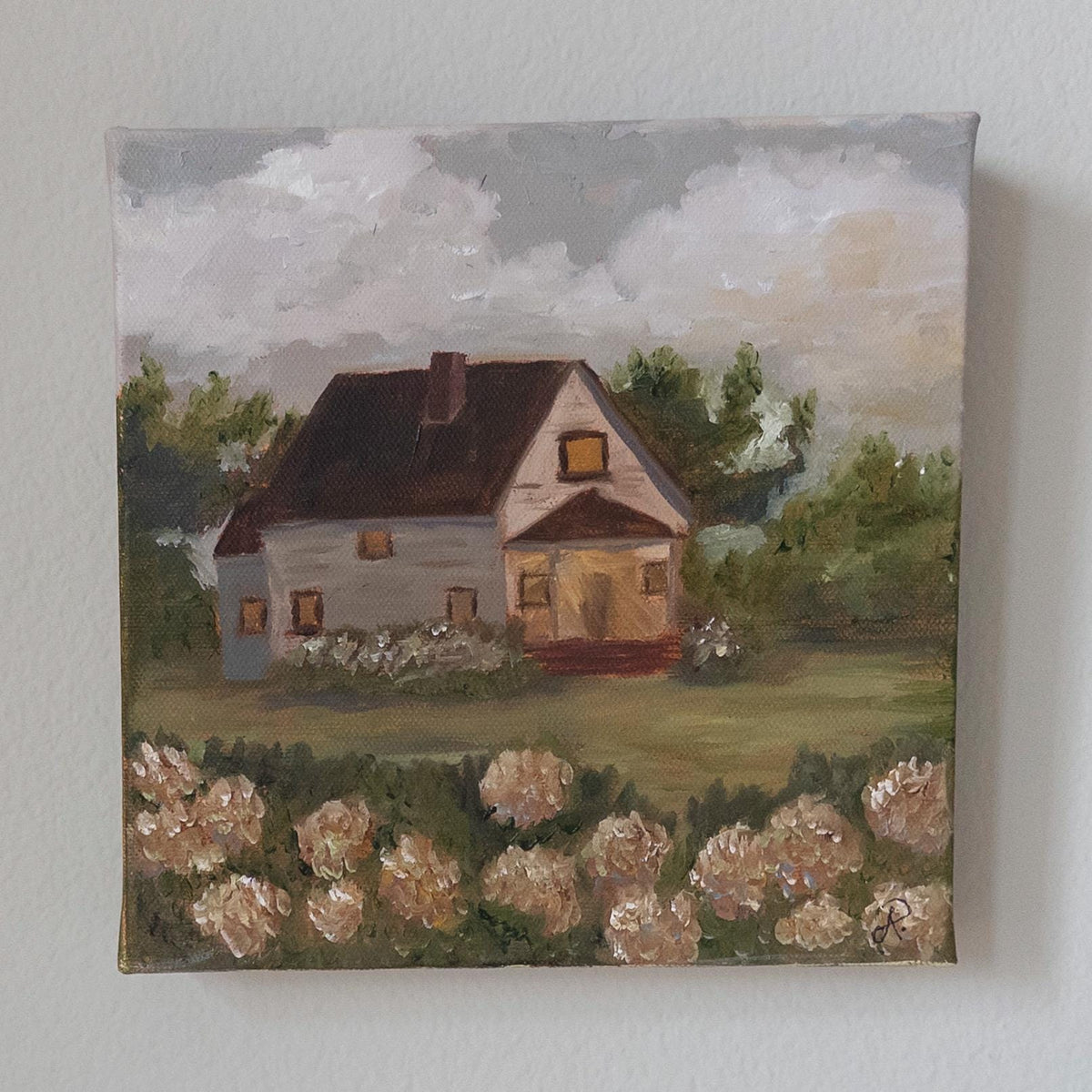 Farmhouse 8x8inch Original in Maple Frame