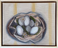 Basket of Eggs 8x10inch Original in Maple Frame