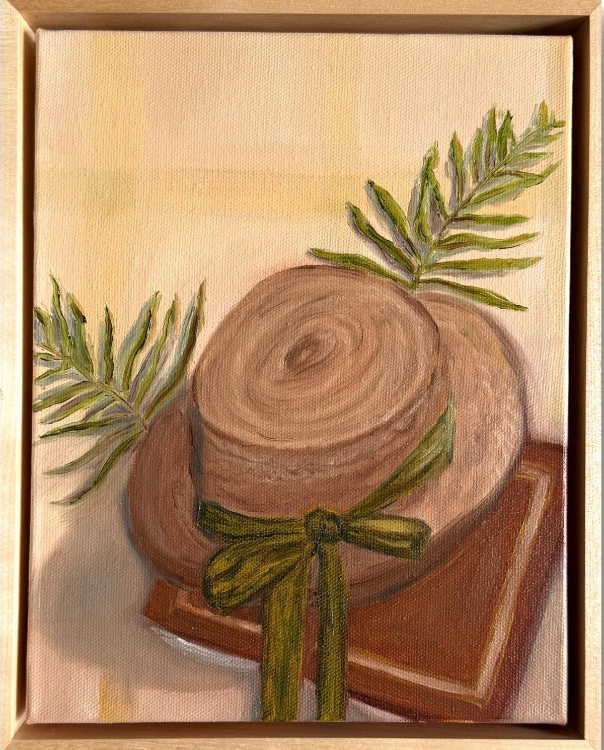 Afternoon Book 8x10inch Original in Maple Floating Frame